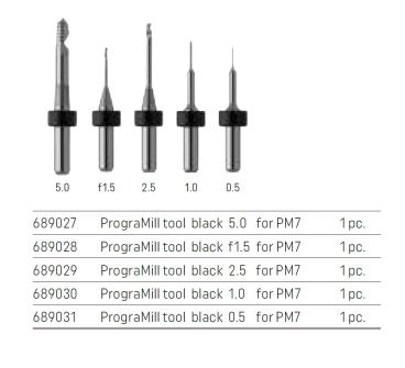 PrograMill Tools for Wax (black)